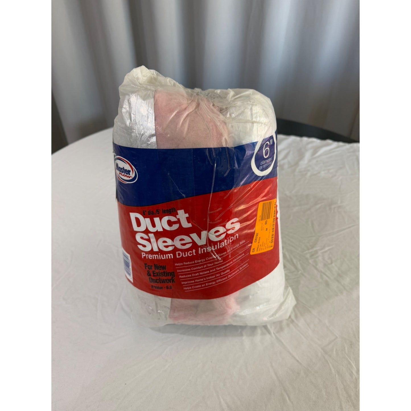 Master Flow 6 in. Dia R-6 Ductwork Insulation Sleeve