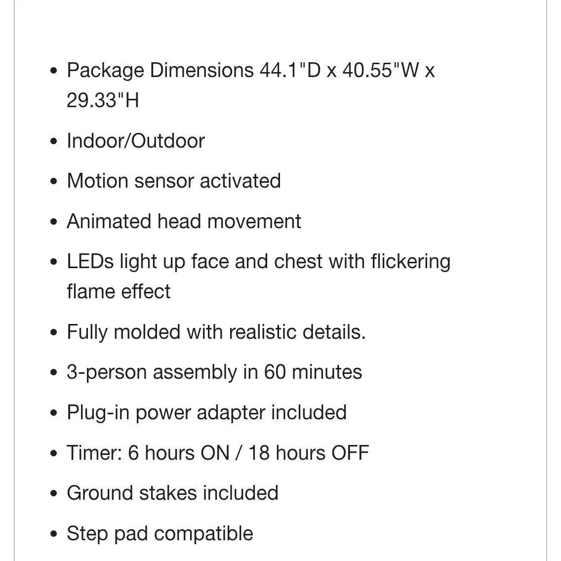 15 Ft. Gruesome Grounds Giant-Sized Animated LED Worricrow H10 Local Pickup Only