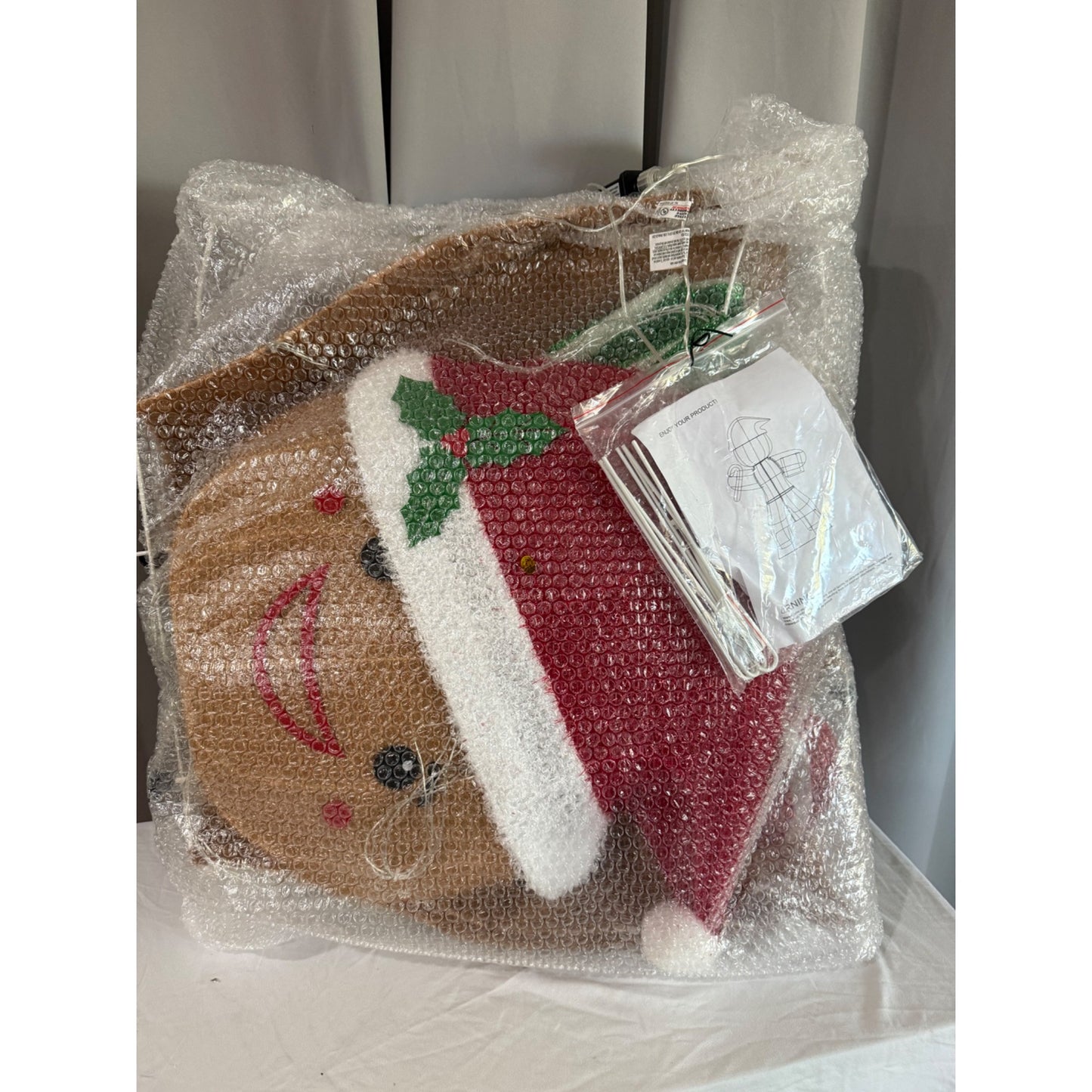 VEIKOUS 5 ft. Gingerbread Man Outdoor Christmas Holiday Yard Decoration Warm White LED