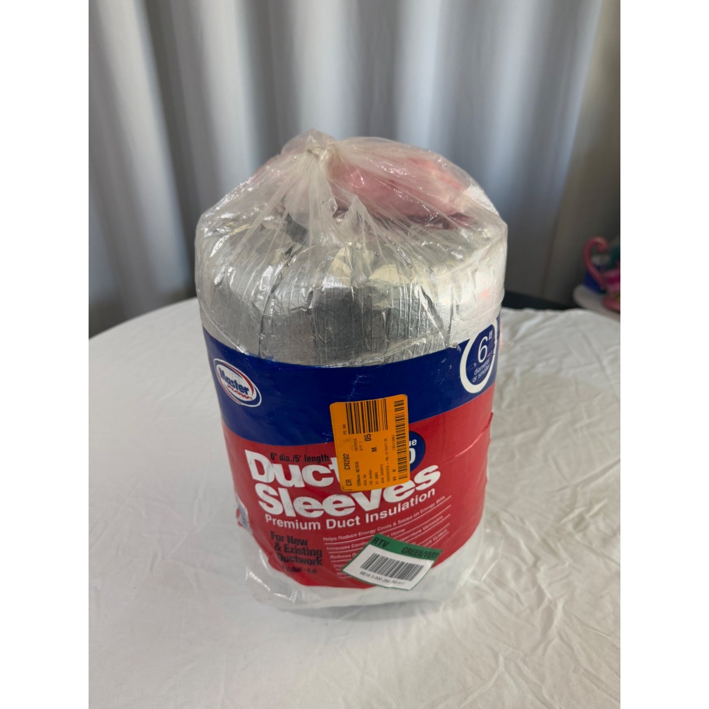 Master Flow 6 in. Dia R-8 Ductwork Insulation Sleeve