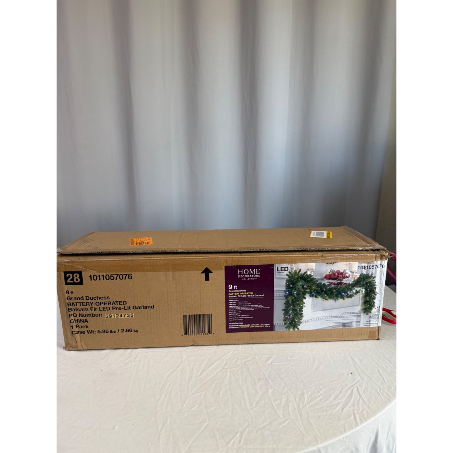 Home Decorators Collection 9 ft. Pre-Lit LED Grand Duchess Balsam Fir Artificial Christmas Garland