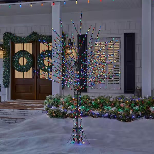 Home Accents Holiday 8 ft. Giant-Sized Bare Branch Multi LED Tree