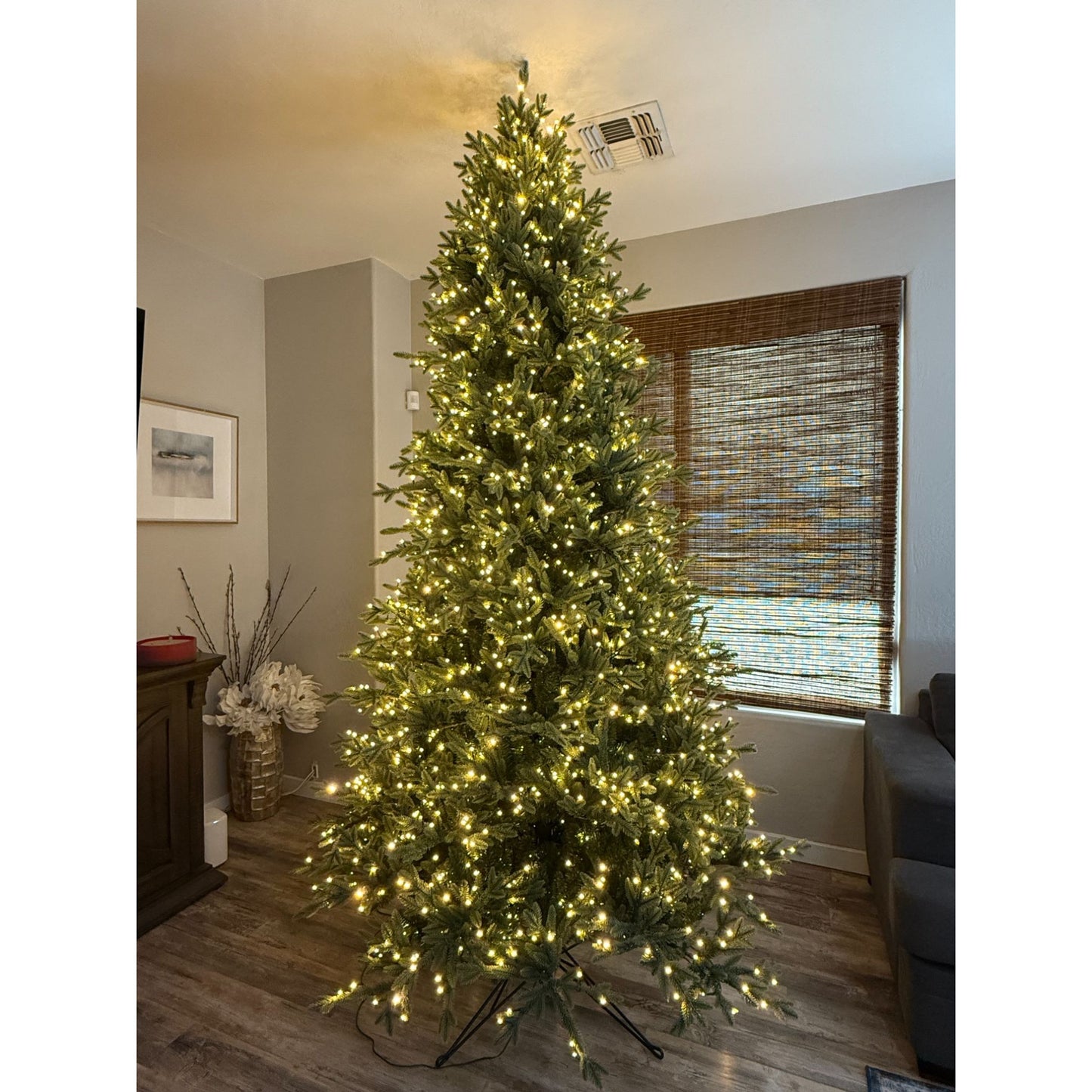 9ft Pre-Lit Aspen EZ Connect Artificial Christmas Tree, Color-Changing Micro LED Lights