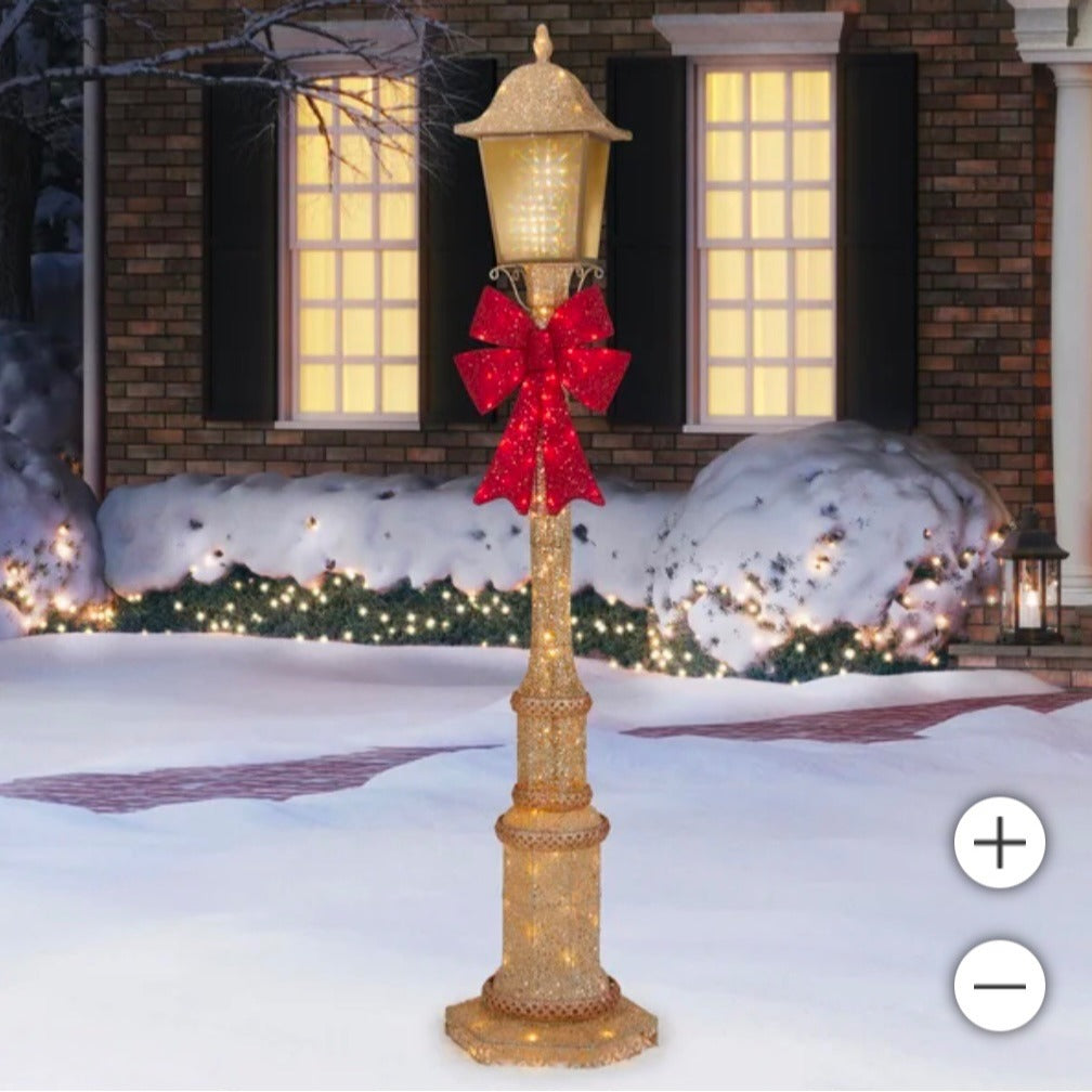 7 ft. Glittering Christmas Street Lamp
