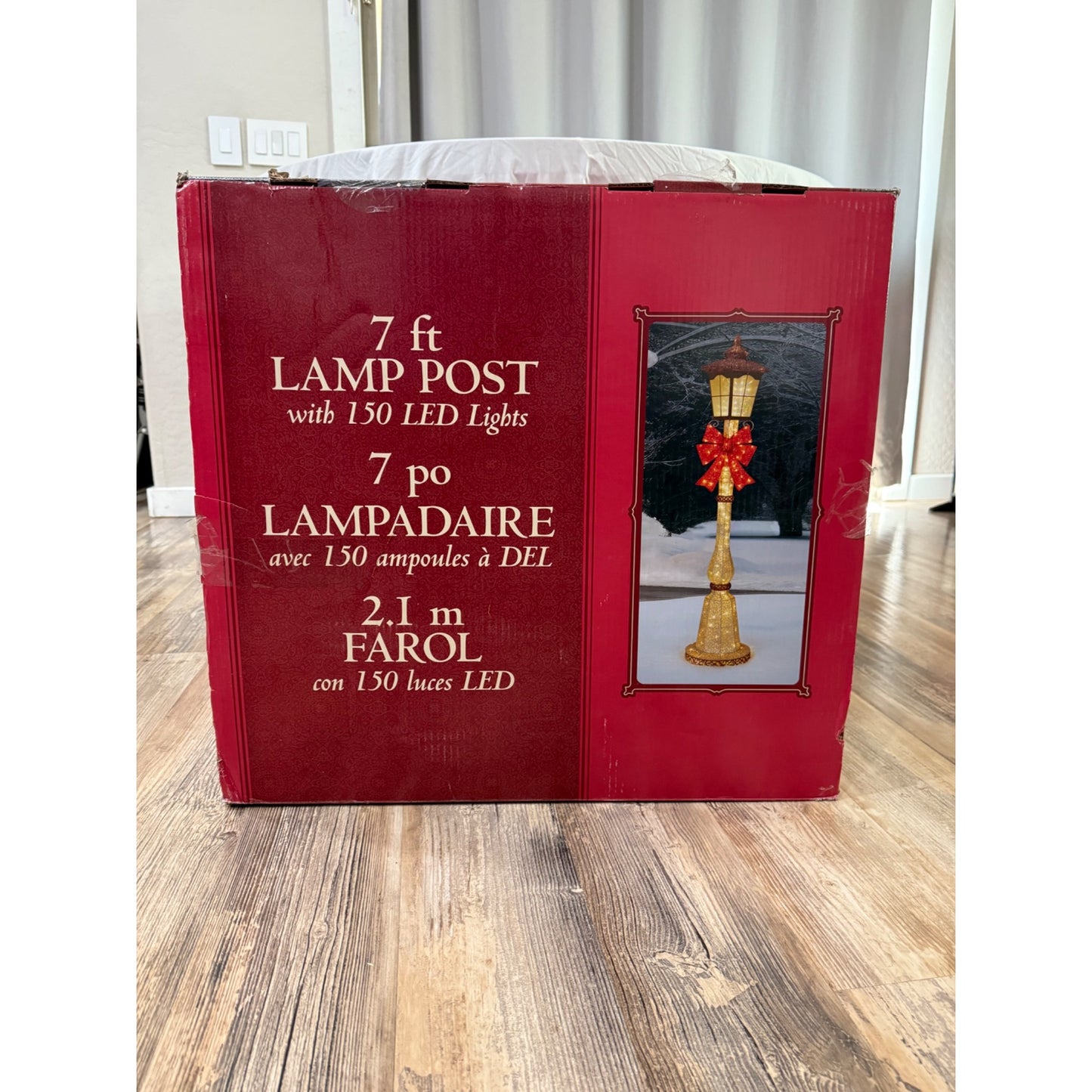7 ft. Glittering Christmas Street Lamp