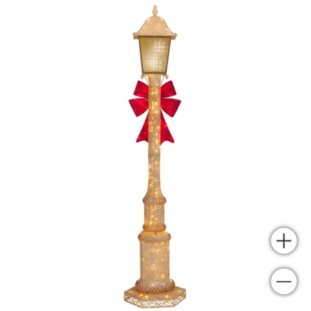 7 ft. Glittering Christmas Street Lamp