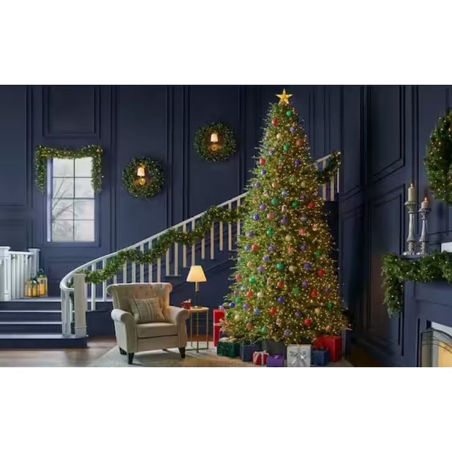 12 ft. Pre-Lit LED Grand Duchess Twinkling Balsam Fir Artificial Christmas Tree T36