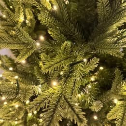 7.5ft Radiant Mirco LED White and Multi-Color Christmas Tree- Open Box