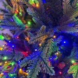 7.5ft Radiant Mirco LED White and Multi-Color Christmas Tree- Open Box