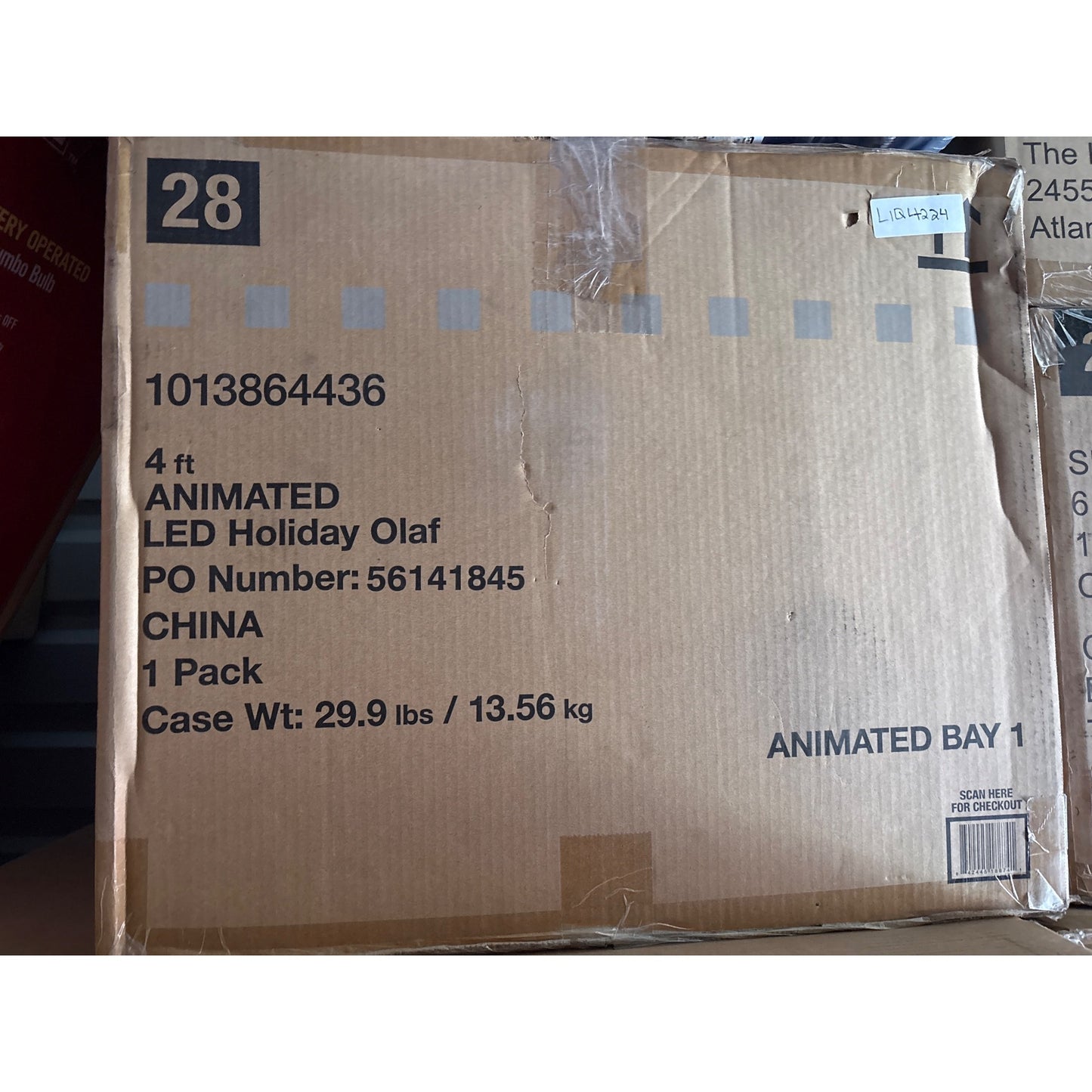 Home Depot 4 Ft. Animated LED Holiday Olaf Frozen Disney Christmas Home Depot