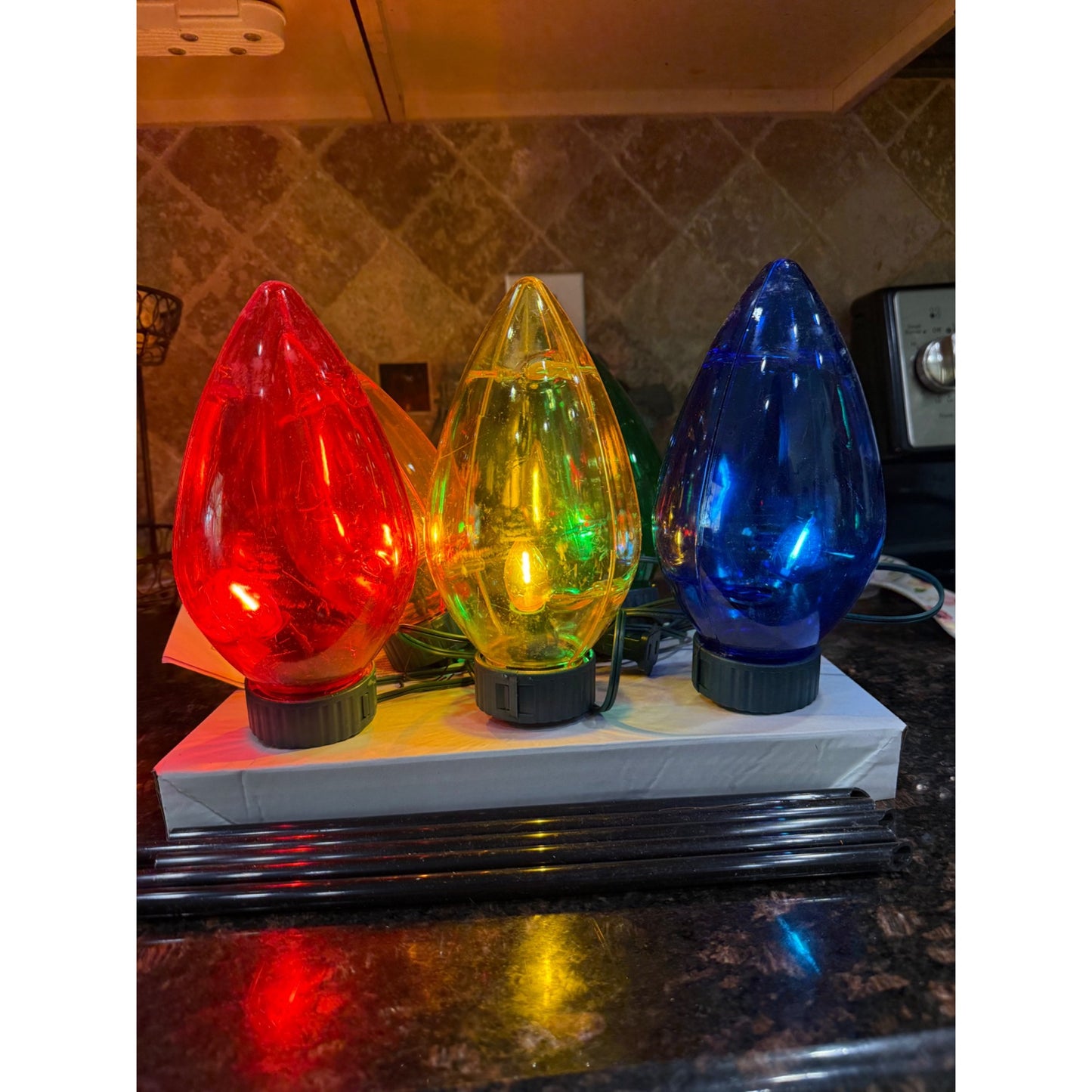 Home Accents Holiday 20 in. Multi-Colored Giant C7 LED Pathway Lights