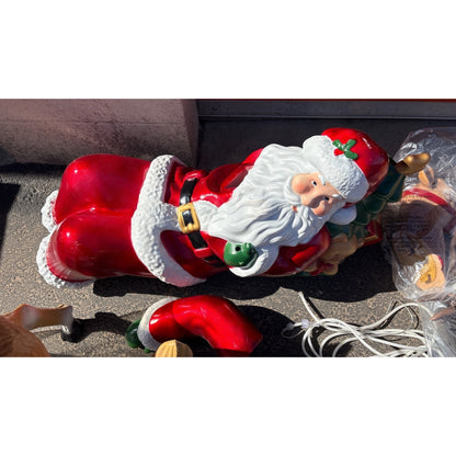 Home Depot 9 ft Giant Sized LED Santas Sleigh with Reindeer Holiday 2025