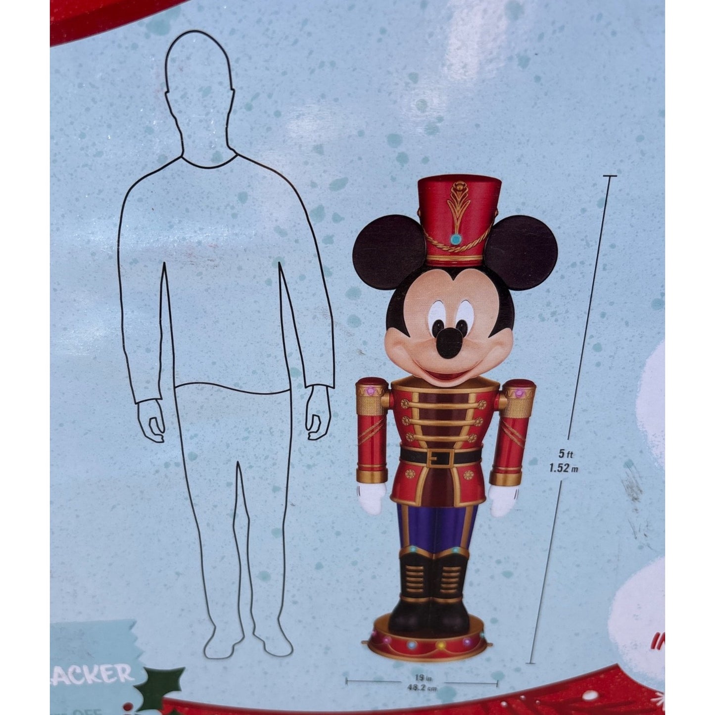 5 Ft. LED Holiday Mickey Mouse Nutcracker Holiday Yard Decoration Y47