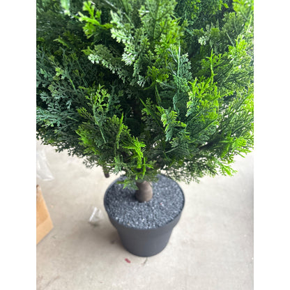 4ft UV Resistant Cedar Tree 2-Pack Artificial Plants Ideal For Indoor/Outdoor Use Nearly Natural