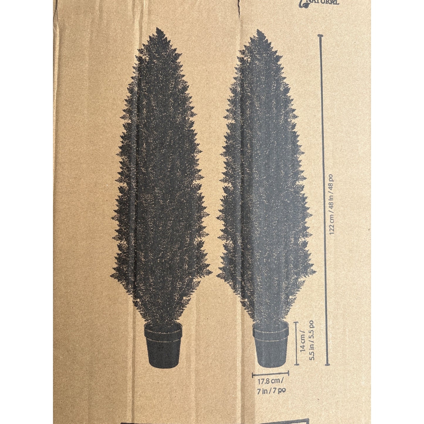4ft UV Resistant Cedar Tree 2-Pack Artificial Plants Ideal For Indoor/Outdoor Use Nearly Natural