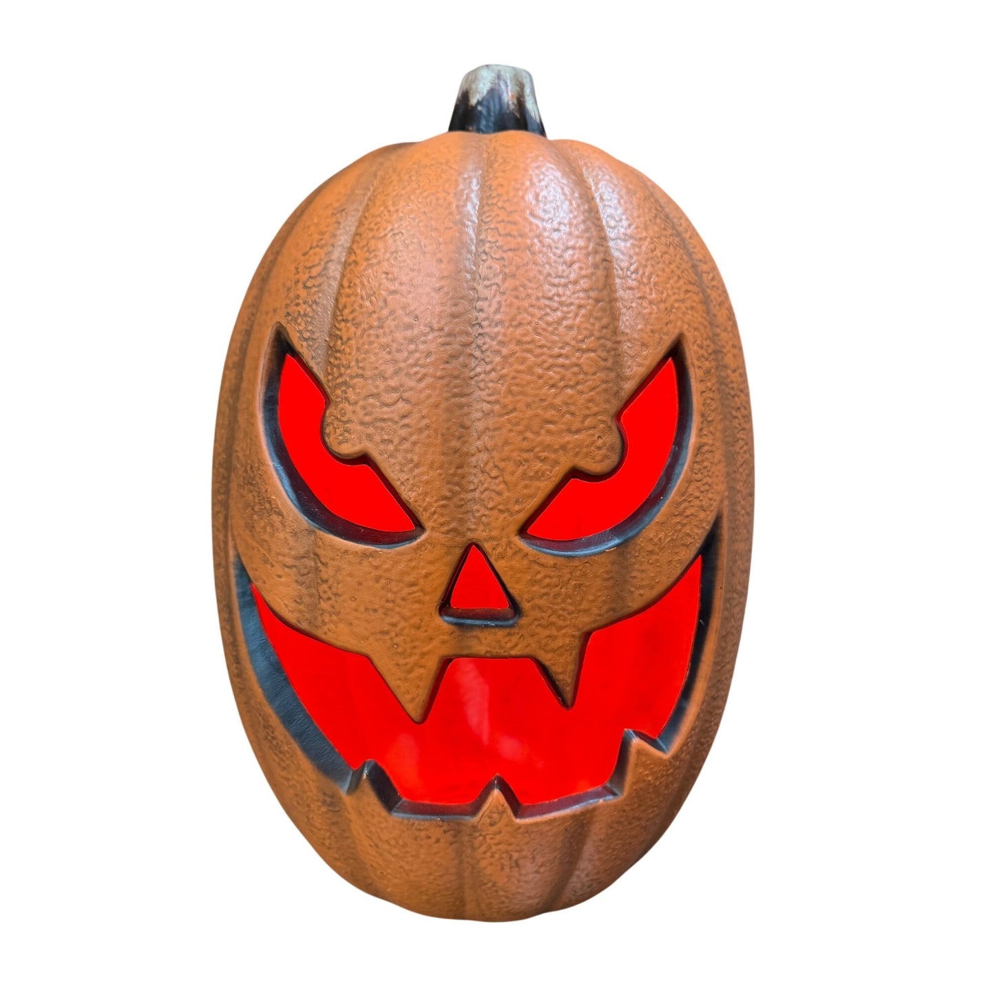16-Inch Plug-In LED Halloween Jack-O-Lantern With Spooky Face Indoor/Outdoor Decoration