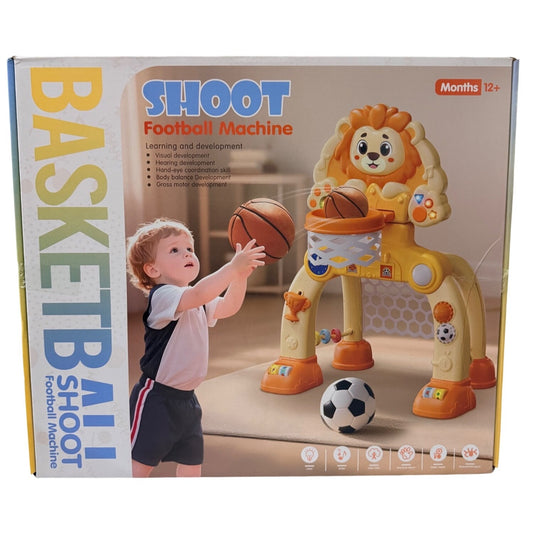 Toddler Basketball Hoop Soccer Goal for Kids 1-3