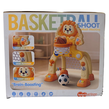 Toddler Basketball Hoop Soccer Goal for Kids 1-3