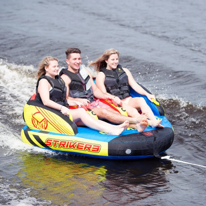 HO Sports Striker 3-Person Inflatable Towable With Pump & 50 Ft Tow Rope