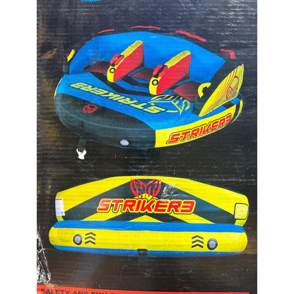 HO Sports Striker 3-Person Inflatable Towable With Pump & 50 Ft Tow Rope