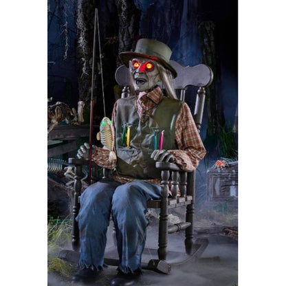 Home Depot 6.5 ft Animated Swamp Fisherman Part K Head Only- New