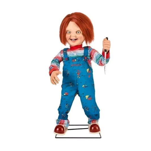 Classic 3.5 Ft Animated Chucky Doll Indoor Use Only Motion Activated Speaks 3 Phrases