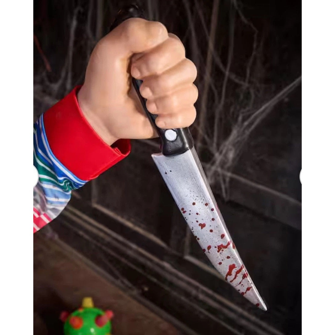Classic 3.5 Ft Animated Chucky Doll Indoor Use Only Motion Activated Speaks 3 Phrases