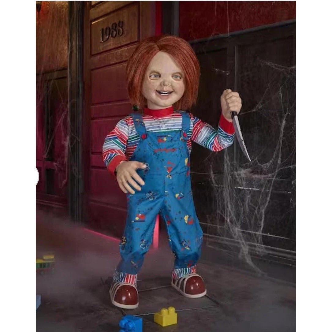 Classic 3.5 Ft Animated Chucky Doll Indoor Use Only Motion Activated Speaks 3 Phrases