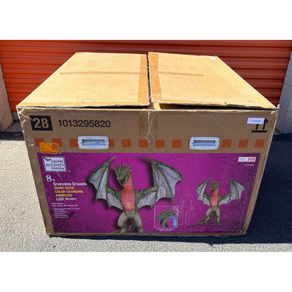 8 Ft Giant-Sized Animated Wyvern With Color-Changing LED Lights & Roaring Sounds– Local Pickup Only