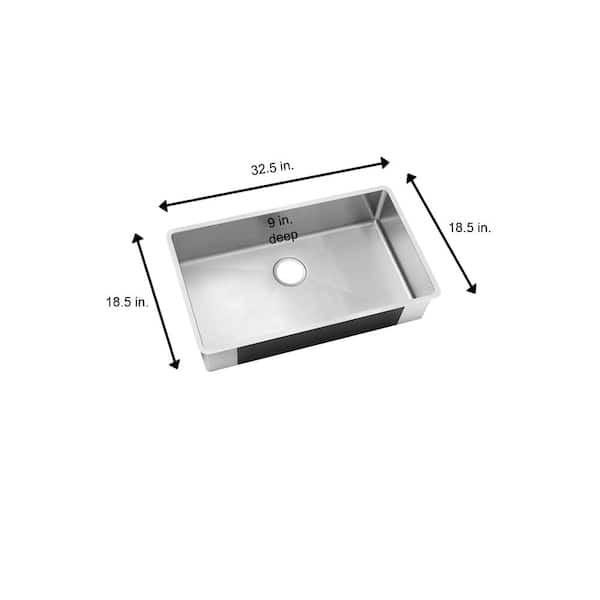 Elkay 32 in. Undermount Single Bowl 18-Gauge Stainless Steel Kitchen Sink