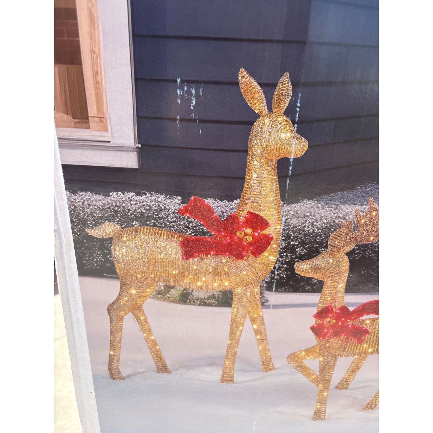 Deer Family With Twinkle Lights Outdoor LED Holiday Decoration Set