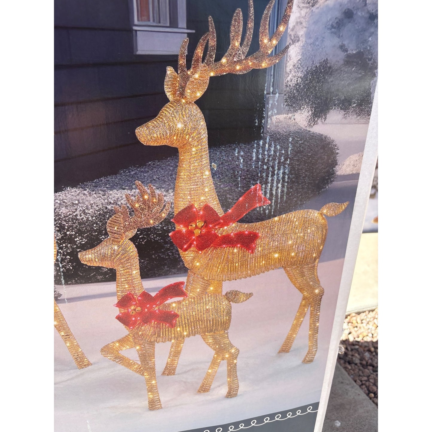 Deer Family With Twinkle Lights Outdoor LED Holiday Decoration Set