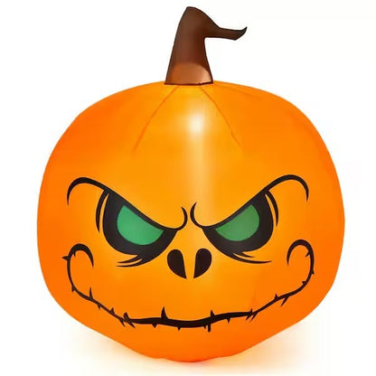 Gymax 4 ft. Inflatable Pumpkin. Blow Up Halloween Decoration with Built-in LED-Light