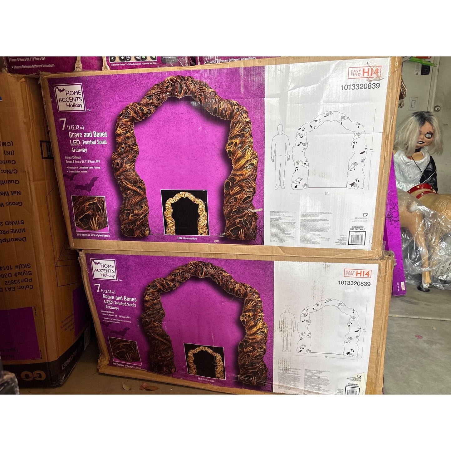 7 Ft Grave And Bones LED Twisted Souls Archway By Home Accents Holiday Local Pickup Only