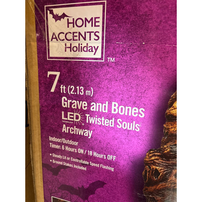 7 Ft Grave And Bones LED Twisted Souls Archway By Home Accents Holiday Local Pickup Only