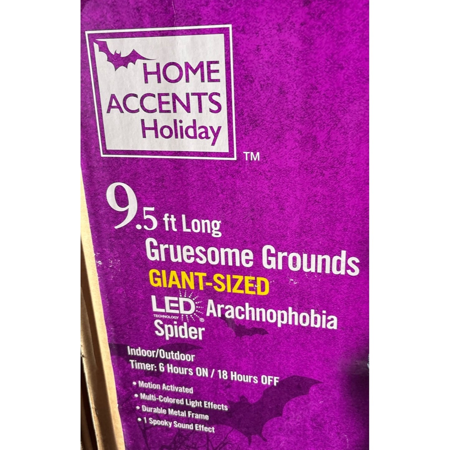Home Accents Holiday Giant 9.5 Ft LED Arachnophobia Spider With Lights & Sounds Local Pickup Only