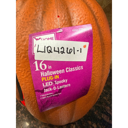 16-In Plug-In LED Spooky Jack-O-Lantern Halloween Pumpkin Decoration Indoor/Outdoor