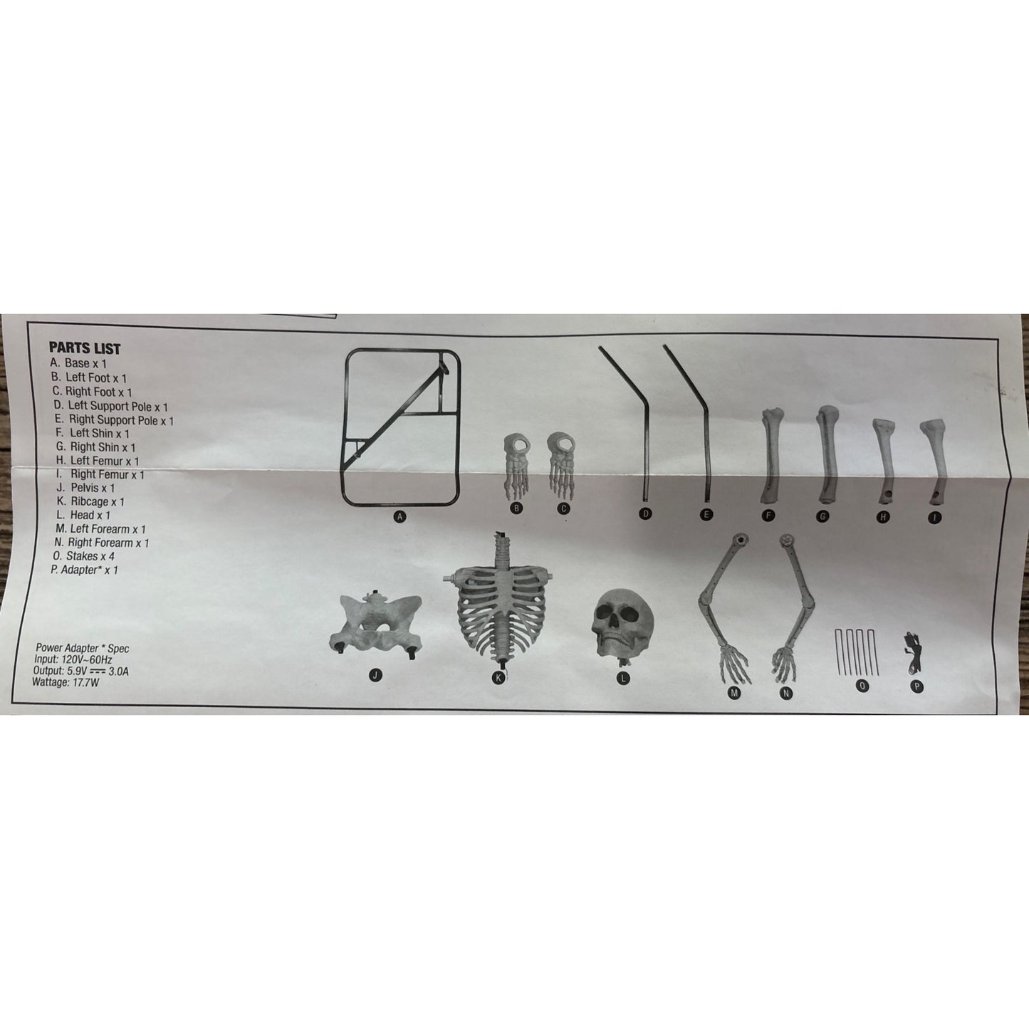 Used 6.5 Ft. Grave & Bones Animated LED App Controlled Ultra Skelly with LifeEyes LCD Eyes H23
