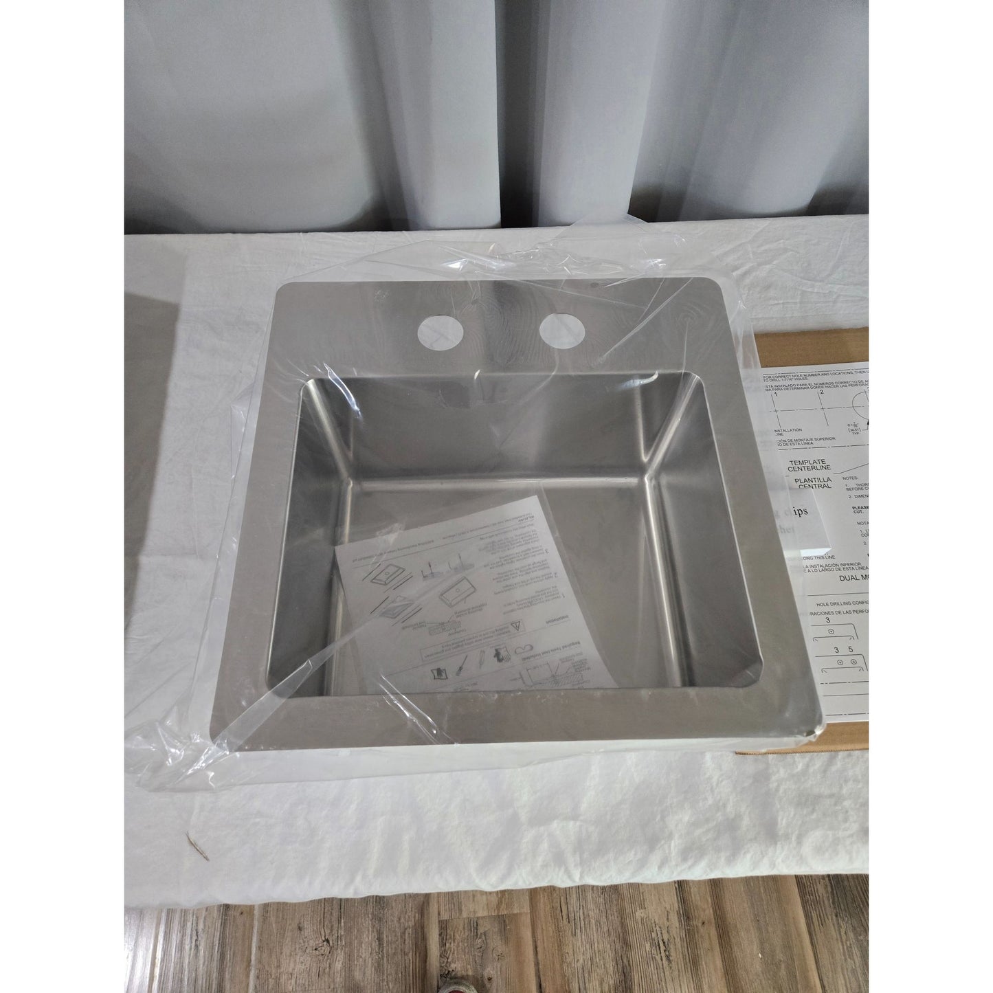 Elkay 15 in. Drop-In/Undermount Single Bowl 20-Gauge Stainless Steel Sink Only