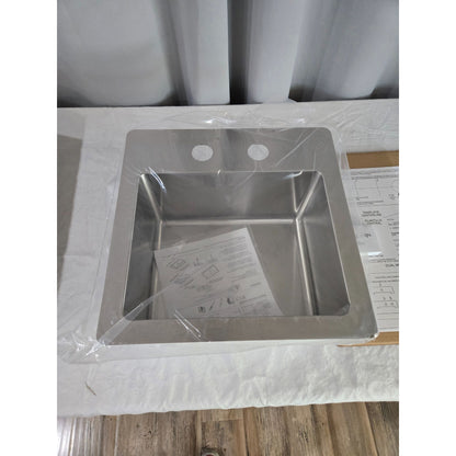 Elkay 15 in. Drop-In/Undermount Single Bowl 20-Gauge Stainless Steel Sink Only