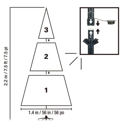 7.5' Pre-lit Radiant Micro LED with Twinkle Premium Artificial Christmas Tree