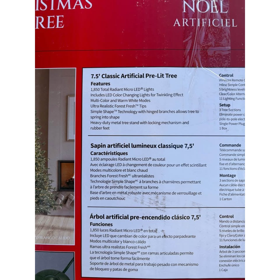 7.5' Pre-lit Radiant Micro LED with Twinkle Premium Artificial Christmas Tree