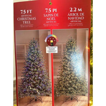 7.5' Pre-lit Radiant Micro LED with Twinkle Premium Artificial Christmas Tree Local Pickup Only