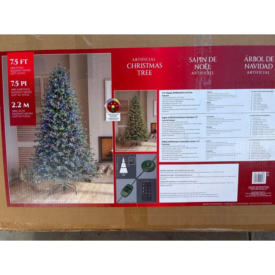 7.5' Pre-lit Radiant Micro LED with Twinkle Premium Artificial Christmas Tree Local Pickup Only
