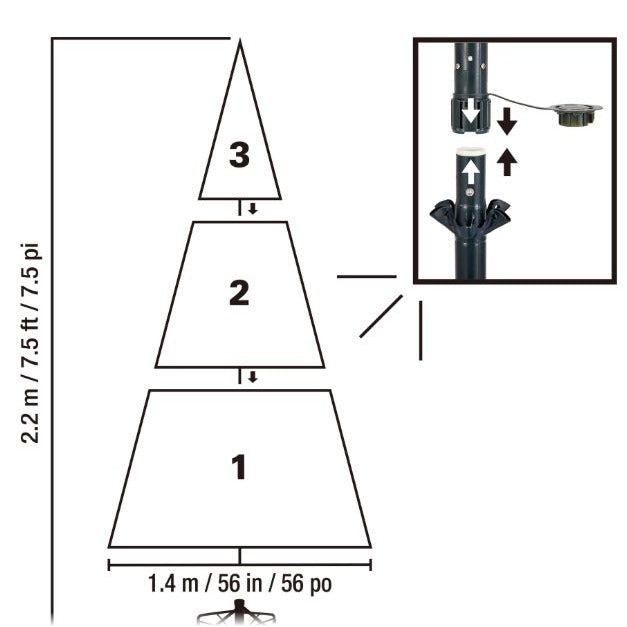 7.5' Pre-lit Radiant Micro LED with Twinkle Premium Artificial Christmas Tree Local Pickup Only