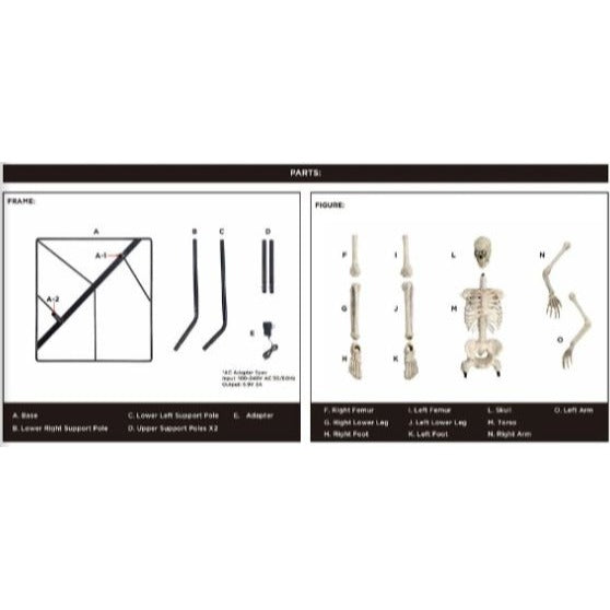 Grim Spirit Halloween 01512730 Parts G & K Upper Leg
