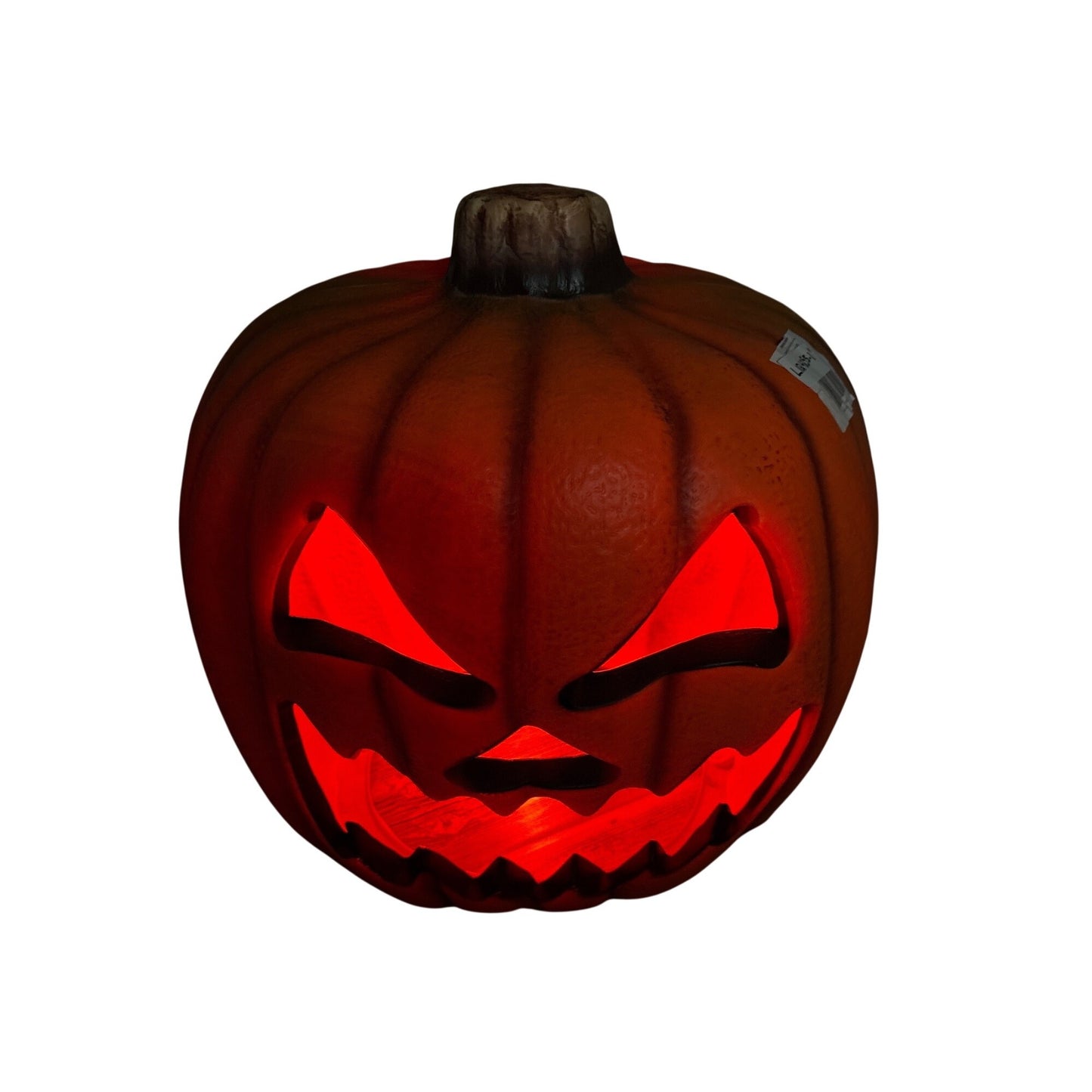 20" Light-Up Halloween Jack-O-Lantern Pumpkin Decoration With Red Glow