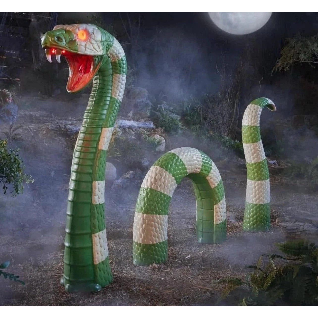 LED Yard Snake Decorative Outdoor Light Green & White 19.1 Lbs The Home Depot