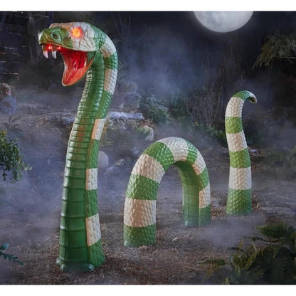 LED Yard Snake Decorative Outdoor Light Green & White 19.1 Lbs The Home Depot