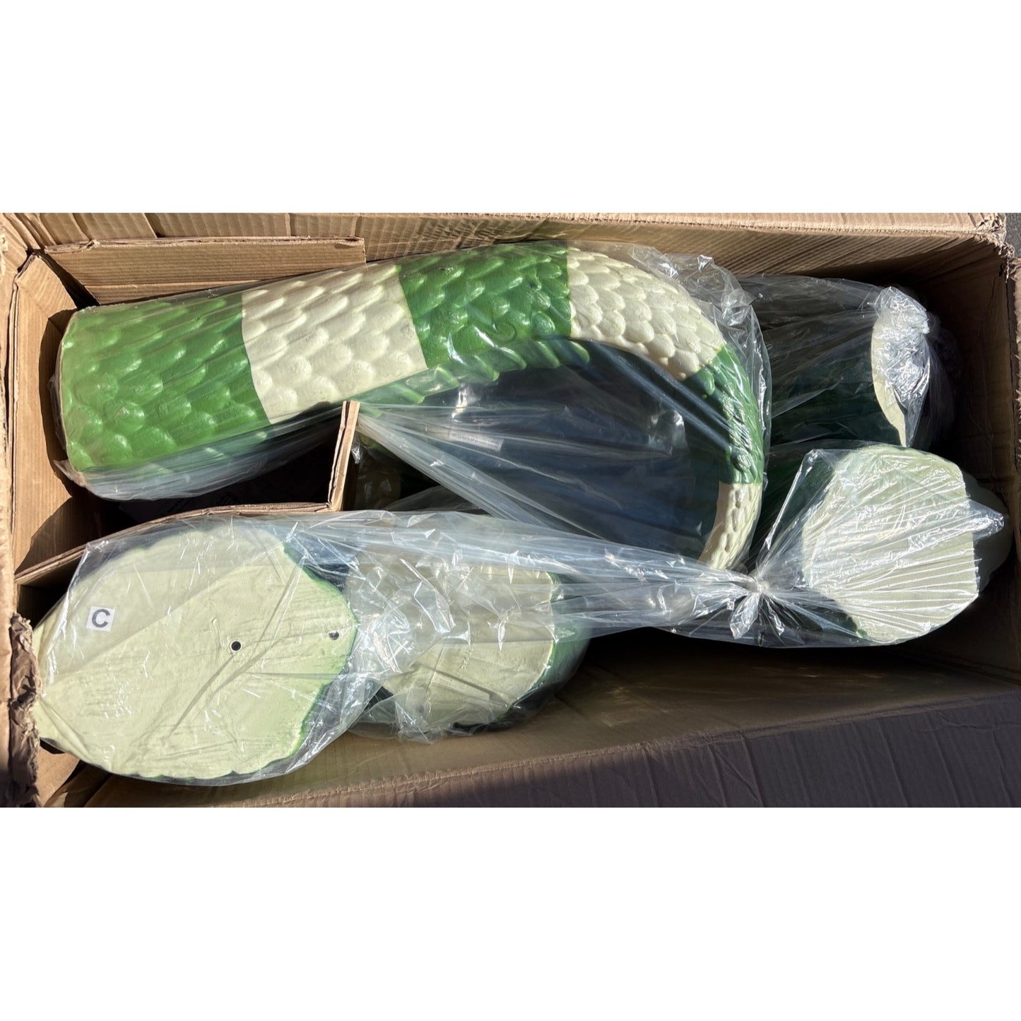 LED Yard Snake Decorative Outdoor Light Green & White 19.1 Lbs The Home Depot